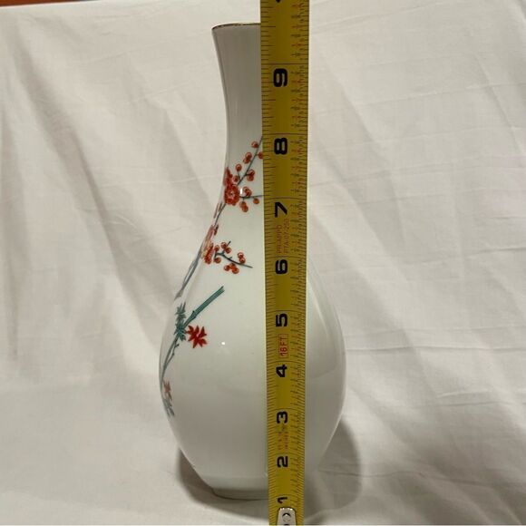 Arita Imari ware hand painted one of a kind Japanese bud vase with pair of birds - Picture 14 of 17
